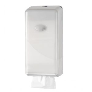 Pearl white bulkpack toiletpapier dispenser