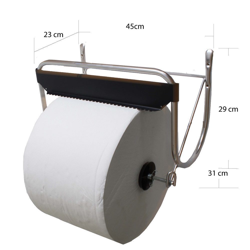 Muurstandaard Zilver Aluminium voor rol tot 38 cm breed