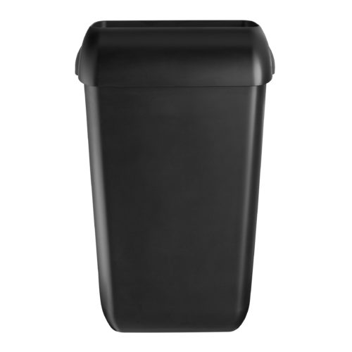 Quartz Zwart afvalbak 23l