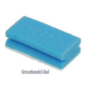 Spons blauw met witte pad en greep