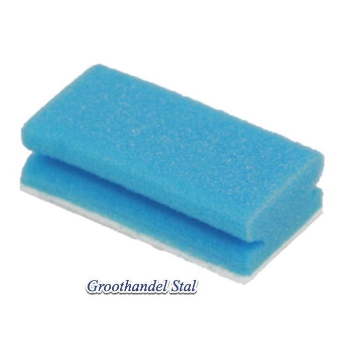 Spons blauw met witte pad en greep