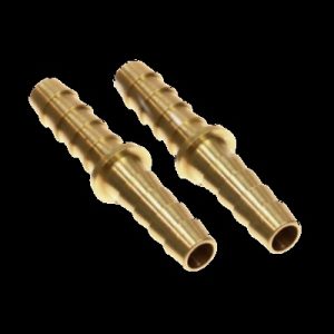 Dubbele slangpilaar messing 8mm