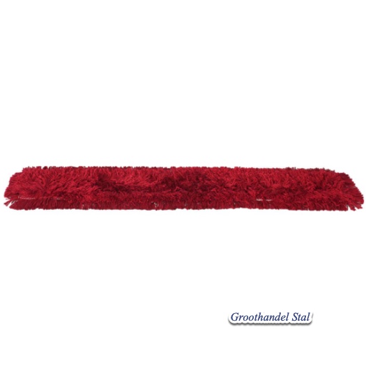 Zwabberhoes acryl 60 cm. met drukknopen rood