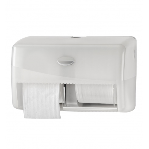 Pearl white duo toiletrolhouder